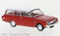 Brekina 19476 - H0 - Ford P3 Turnier - rot/weiß